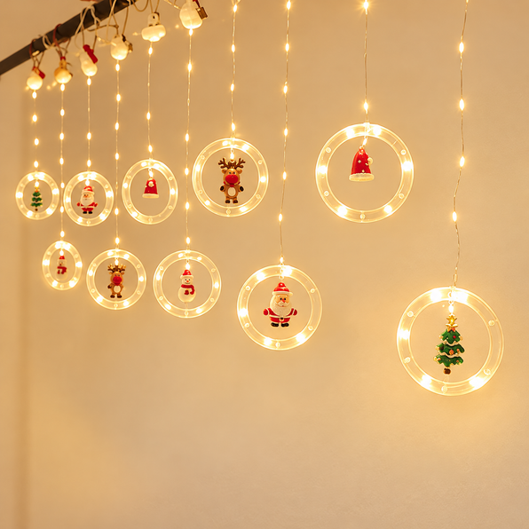 Enfeite Luminoso de Natal com Papai Noel e LED