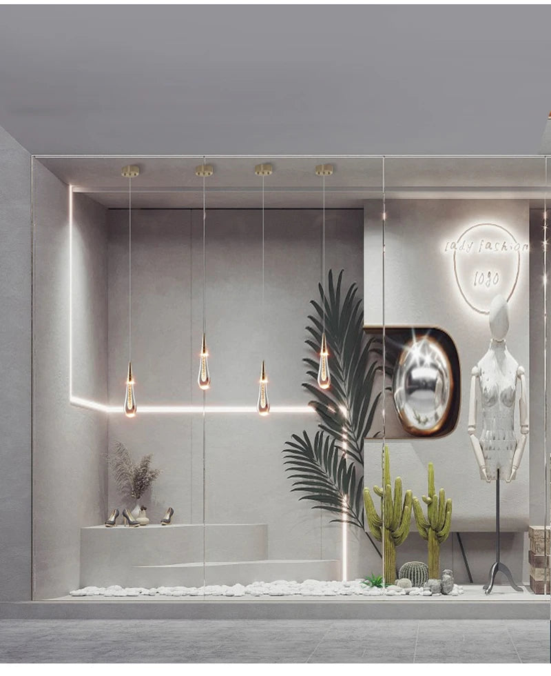 Bolha moderna luzes pingente de cristal lâmpada pendurada interior para sala jantar quarto loja bar café gota luminária decoração para casa