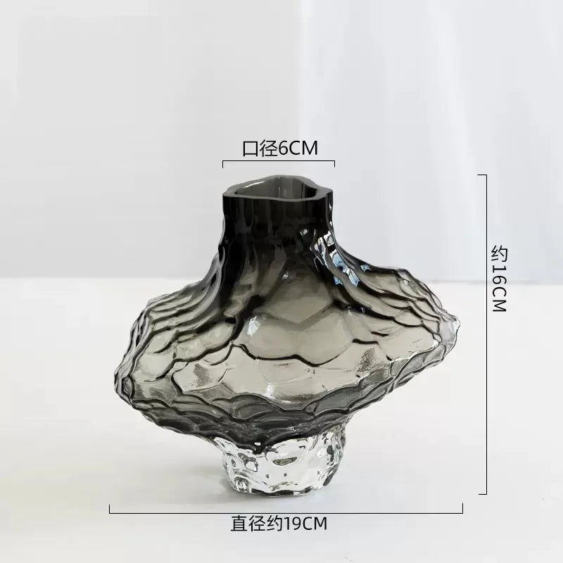 Luxo nórdico estilo minimalista vaso de vidro fosco clássico casa sala estar decoração suporte para flores vasos decorativos moderno