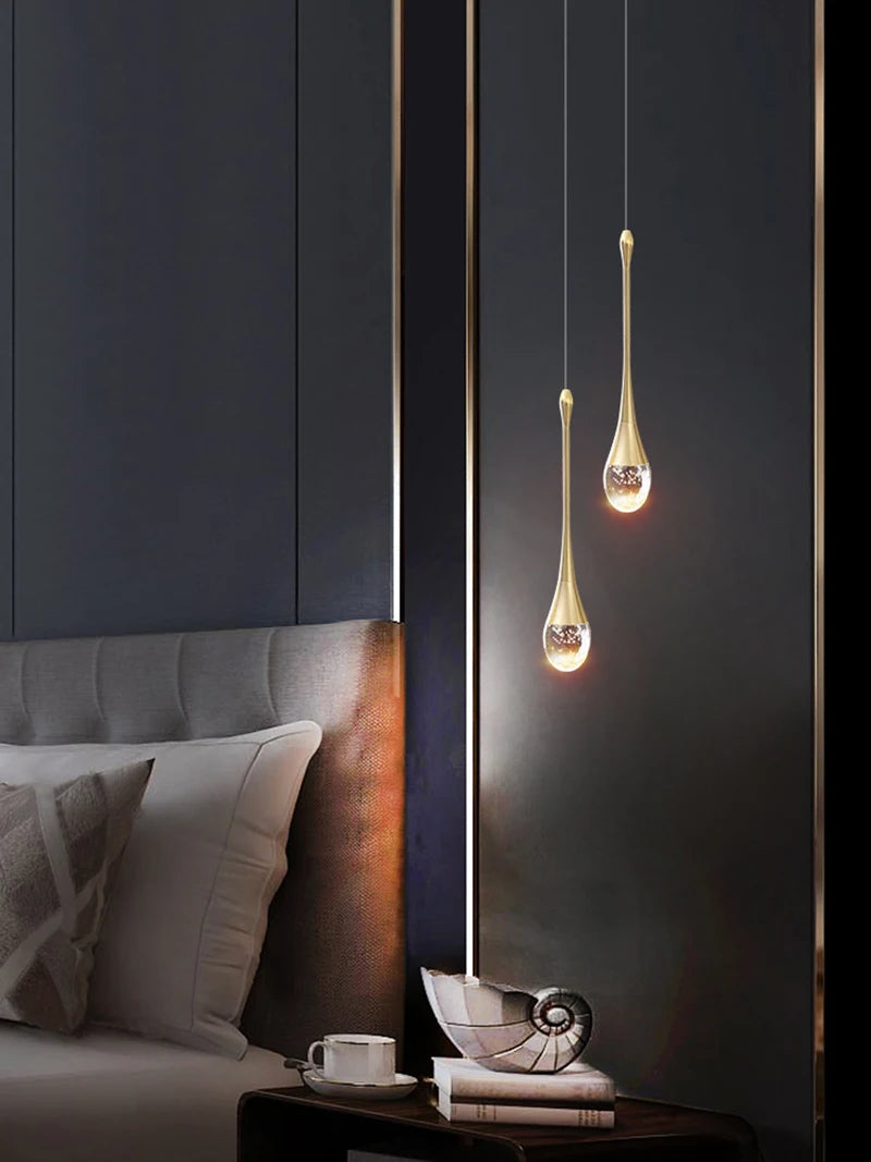 Bolha moderna luzes pingente de cristal lâmpada pendurada interior para sala jantar quarto loja bar café gota luminária decoração para casa