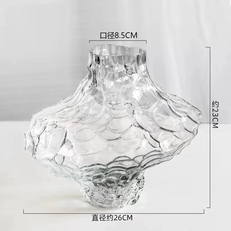 Luxo nórdico estilo minimalista vaso de vidro fosco clássico casa sala estar decoração suporte para flores vasos decorativos moderno