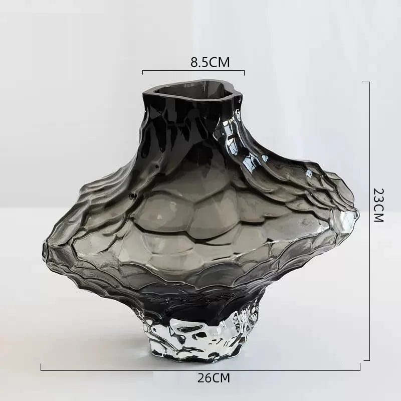 Luxo nórdico estilo minimalista vaso de vidro fosco clássico casa sala estar decoração suporte para flores vasos decorativos moderno