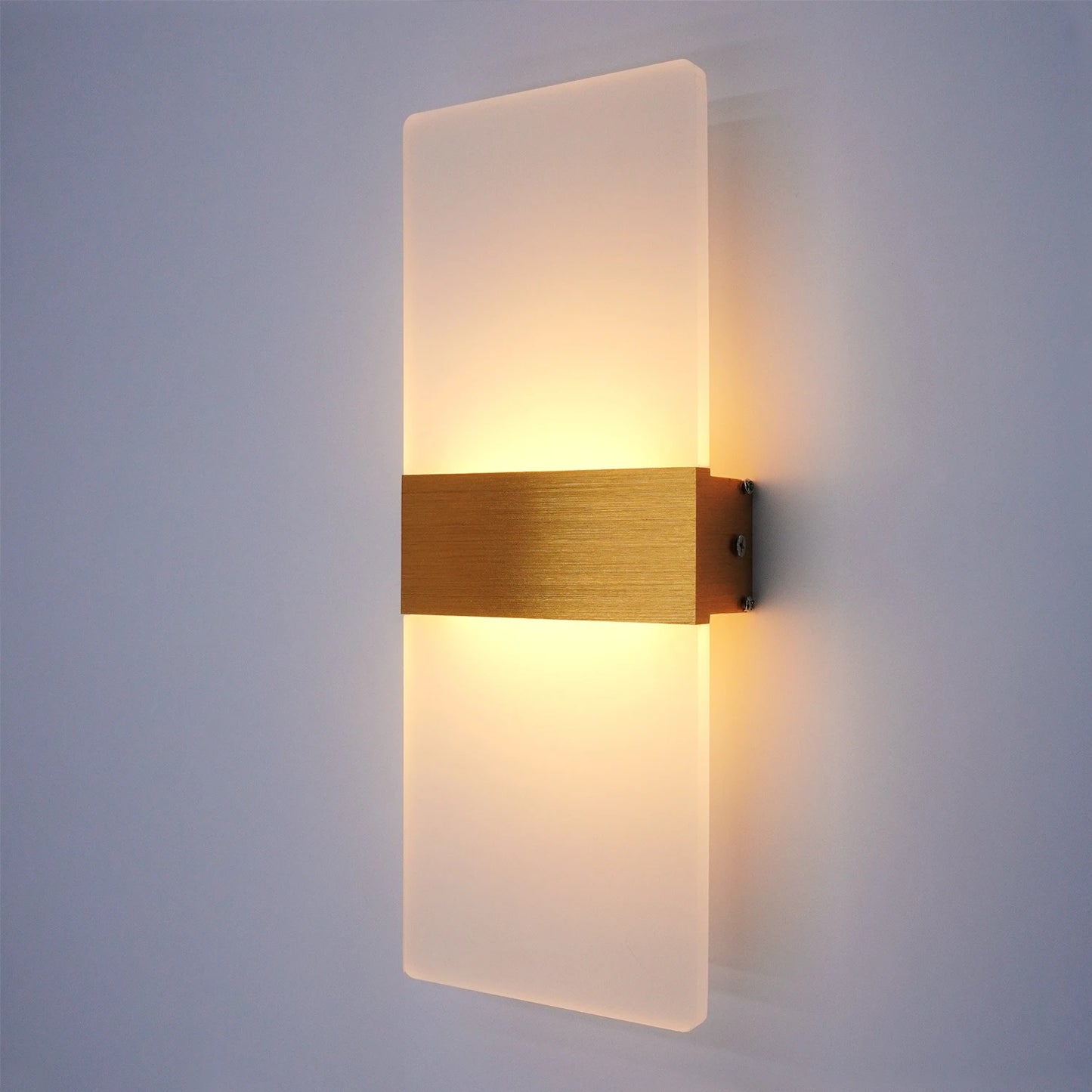 Lâmpada de parede minimalista moderna, luz de parede LED interna, fio rígido acrílico de alumínio, arandelas de escada de corredor de sala de estar de quarto