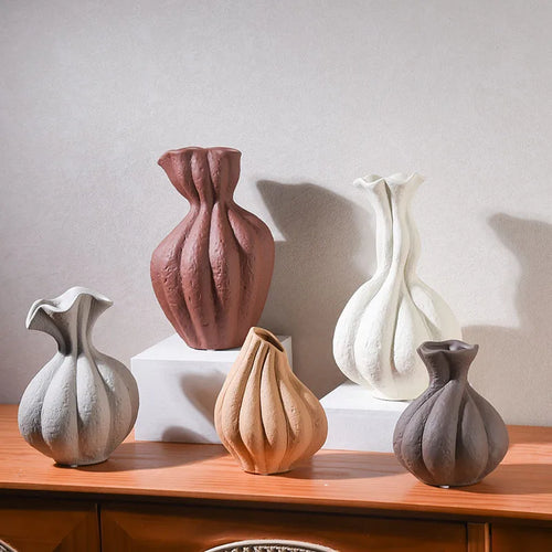 Decoração do quarto arte vasos de cerâmica vasos de cerâmica arranjo de flores vasos decoração para casa ornamentos decoração macia combinando