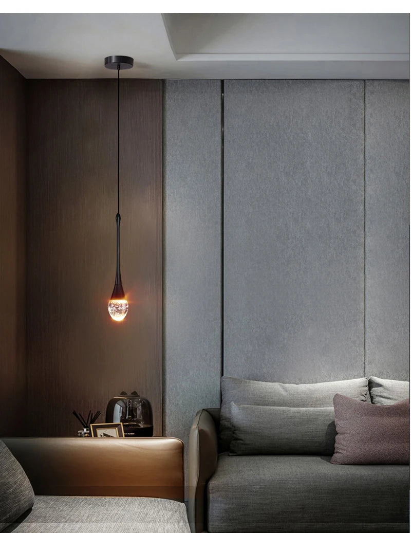 Bolha moderna luzes pingente de cristal lâmpada pendurada interior para sala jantar quarto loja bar café gota luminária decoração para casa