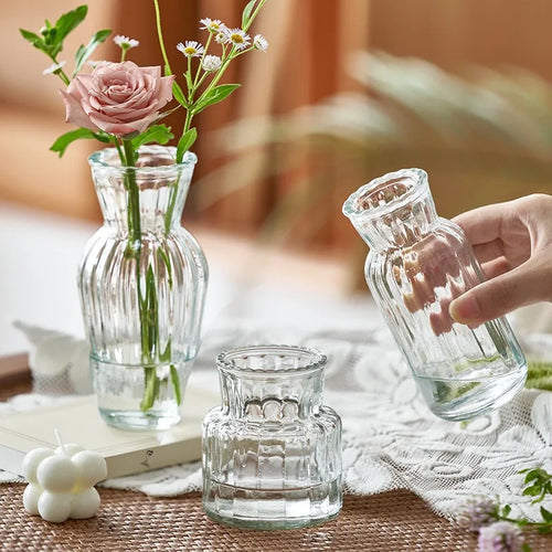 Vaso de vidro esculpido feito à mão - plantador hidropônico para decoração gótica de casa/escritório, mini presente para amantes de plantas