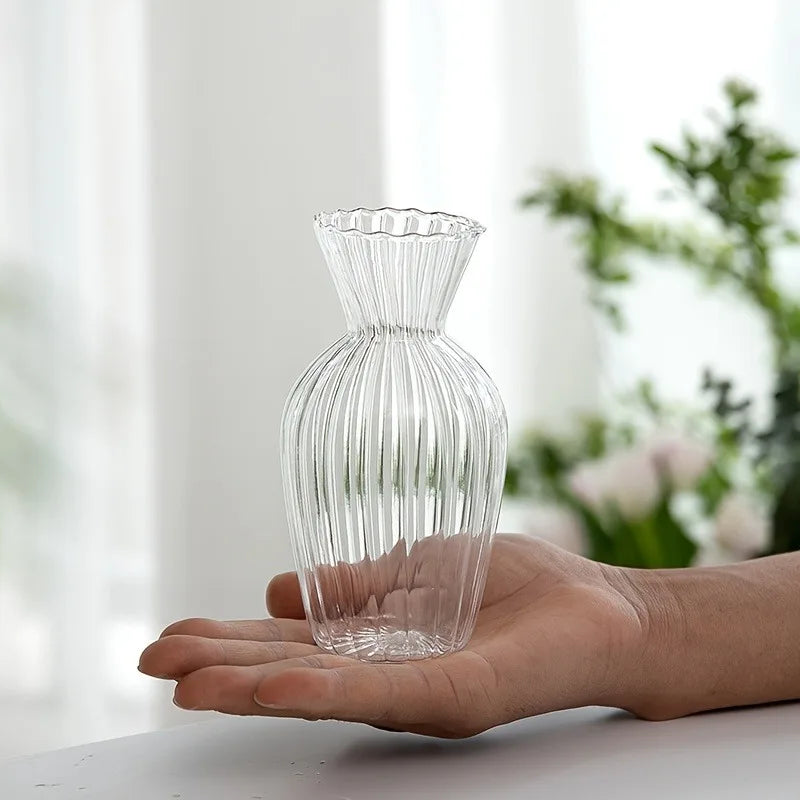 Vaso de vidro esculpido feito à mão - plantador hidropônico para decoração gótica de casa/escritório, mini presente para amantes de plantas