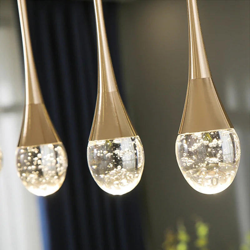 Bolha moderna luzes pingente de cristal lâmpada pendurada interior para sala jantar quarto loja bar café gota luminária decoração para casa