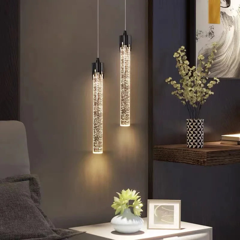 Moderno led lustre de cristal decoração para casa escada sala estar quarto barra do hotel criativo luzes lustre teto