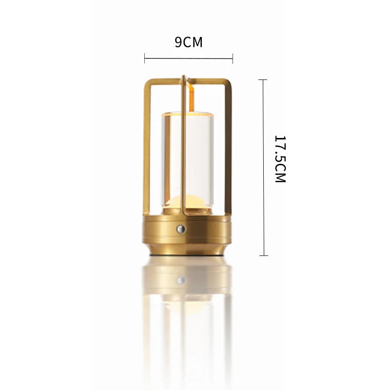 Lanterna/lanterna design moderno usb led candeeiro de mesa interruptor toque luz noturna com bateria recarregável para uso em restaurante hotel