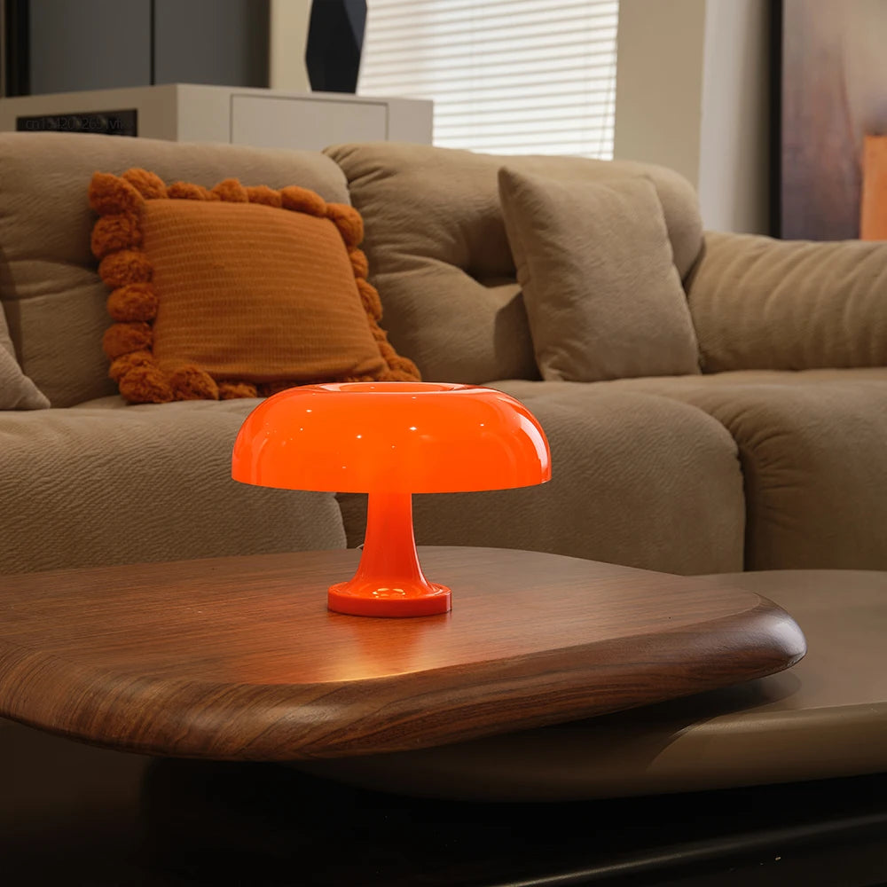 Clássico Cogumelo Abajur, Modern Bauhaus Art Abajur, Quarto Abajur Lamp, Designer Dinamarquês Laranja Candeeiro De Mesa Decorativo