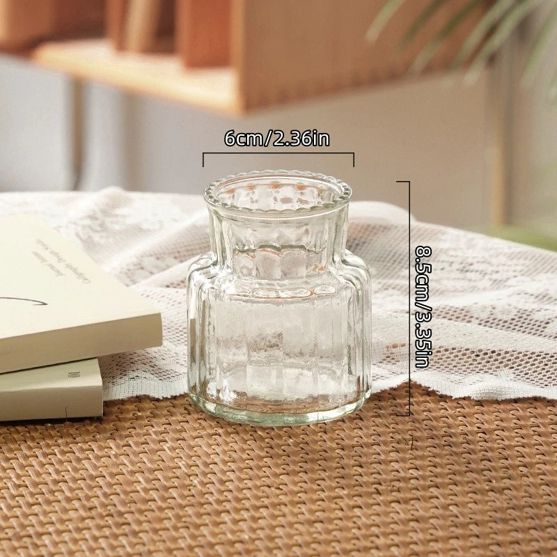 Vaso de vidro esculpido feito à mão - plantador hidropônico para decoração gótica de casa/escritório, mini presente para amantes de plantas