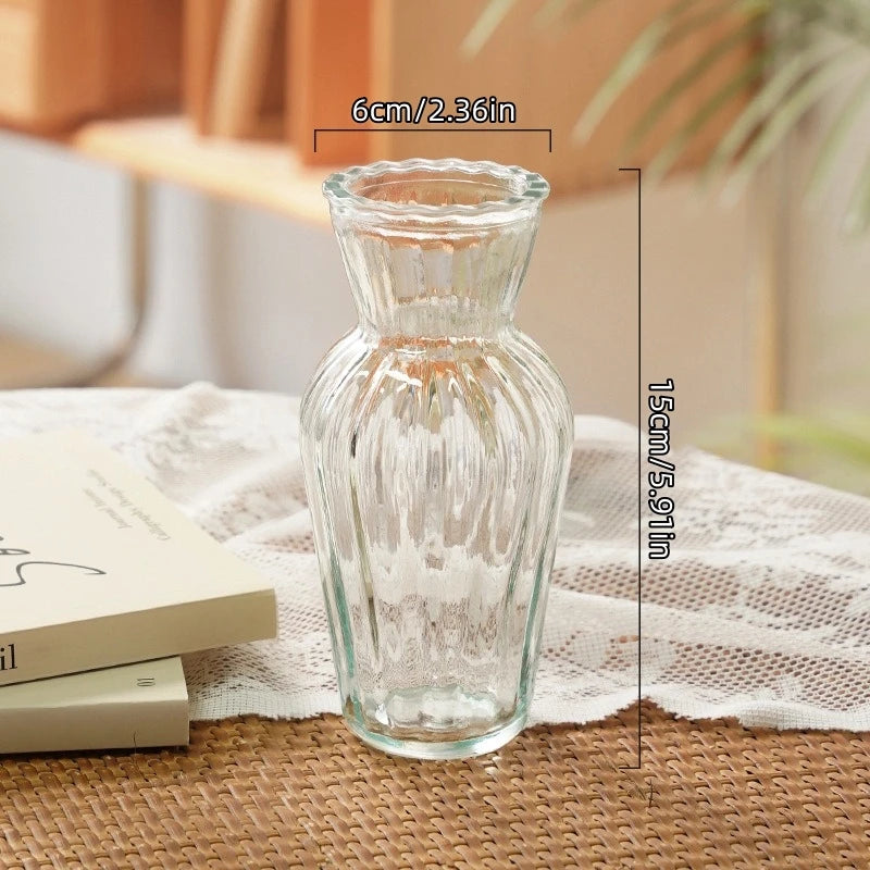Vaso de vidro esculpido feito à mão - plantador hidropônico para decoração gótica de casa/escritório, mini presente para amantes de plantas