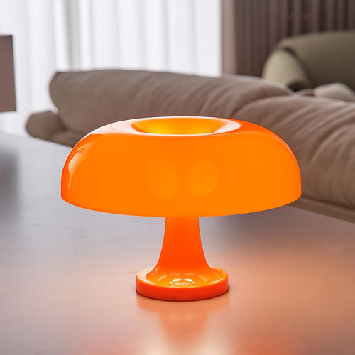 Clássico Cogumelo Abajur, Modern Bauhaus Art Abajur, Quarto Abajur Lamp, Designer Dinamarquês Laranja Candeeiro De Mesa Decorativo