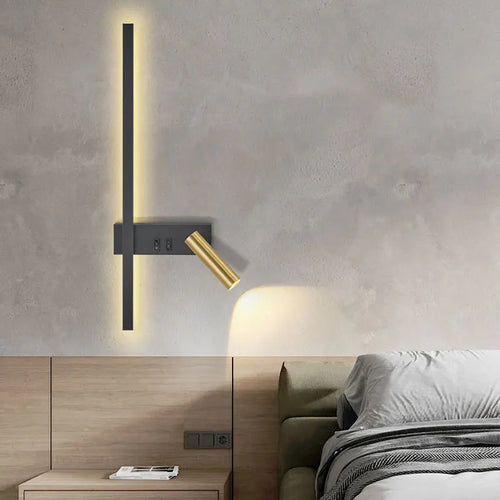 Lâmpada de parede nórdica moderna, preto e branco, minimalista, sala de estar, sofá, fundo, lâmpada decorativa, luz de luxo, quarto, cabeceira