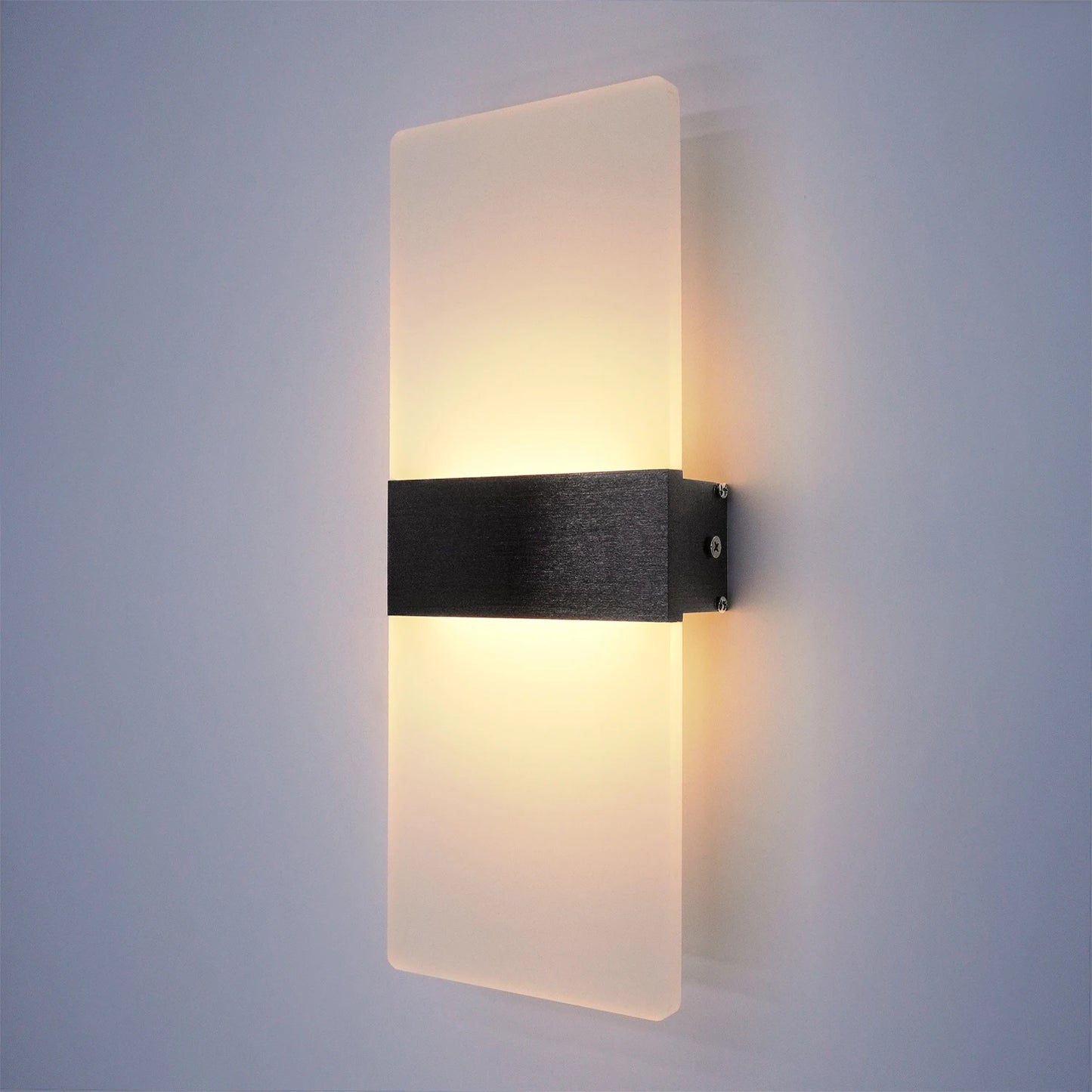 Lâmpada de parede minimalista moderna, luz de parede LED interna, fio rígido acrílico de alumínio, arandelas de escada de corredor de sala de estar de quarto