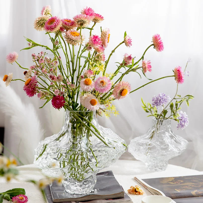 Luxo nórdico estilo minimalista vaso de vidro fosco clássico casa sala estar decoração suporte para flores vasos decorativos moderno