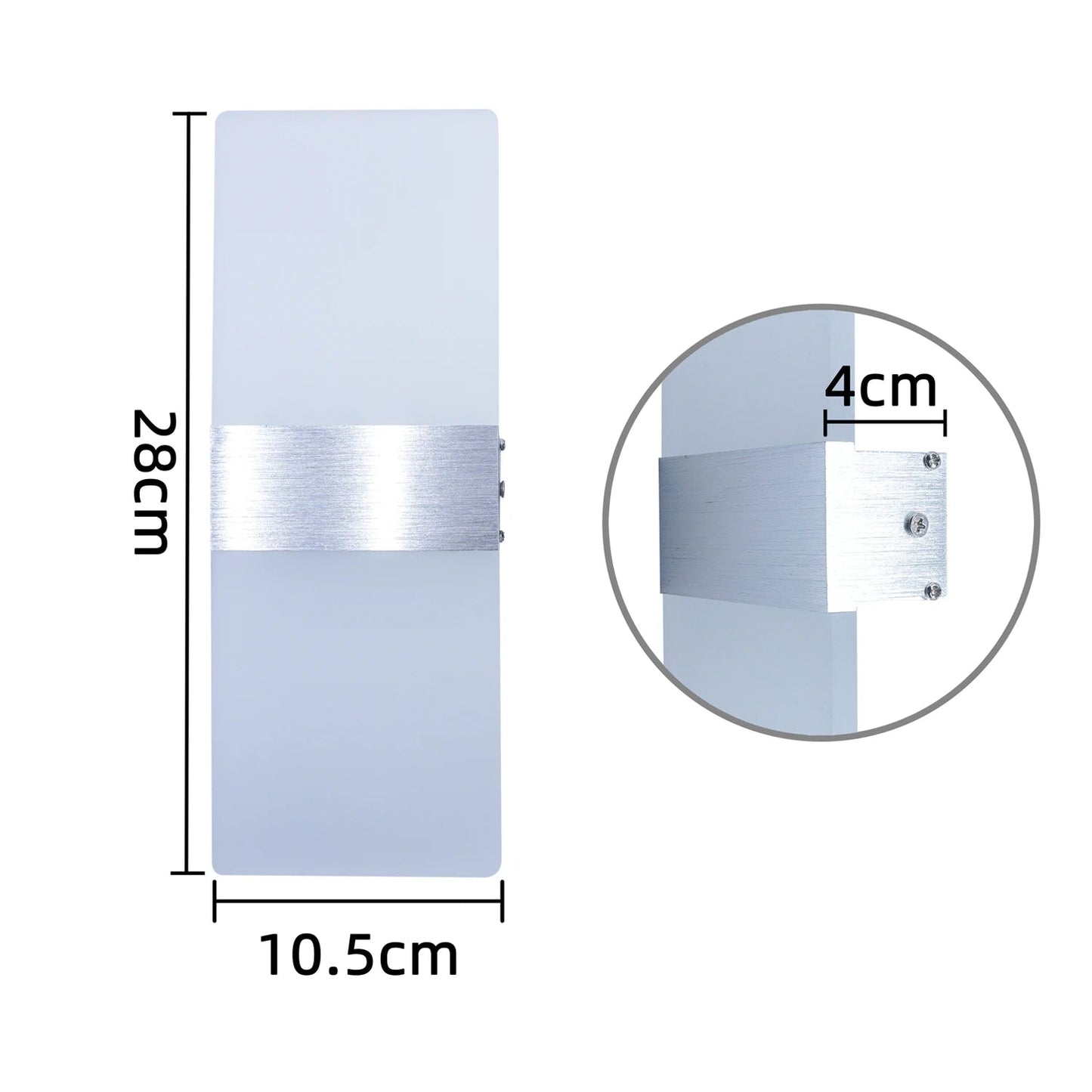 Lâmpada de parede minimalista moderna, luz de parede LED interna, fio rígido acrílico de alumínio, arandelas de escada de corredor de sala de estar de quarto