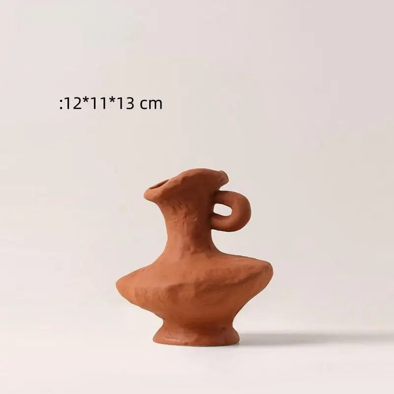 Vaso de flores simples estilo nórdico hidroponia, vasos brancos de cerâmica, acessórios de mesa, decoração estética de banheiro