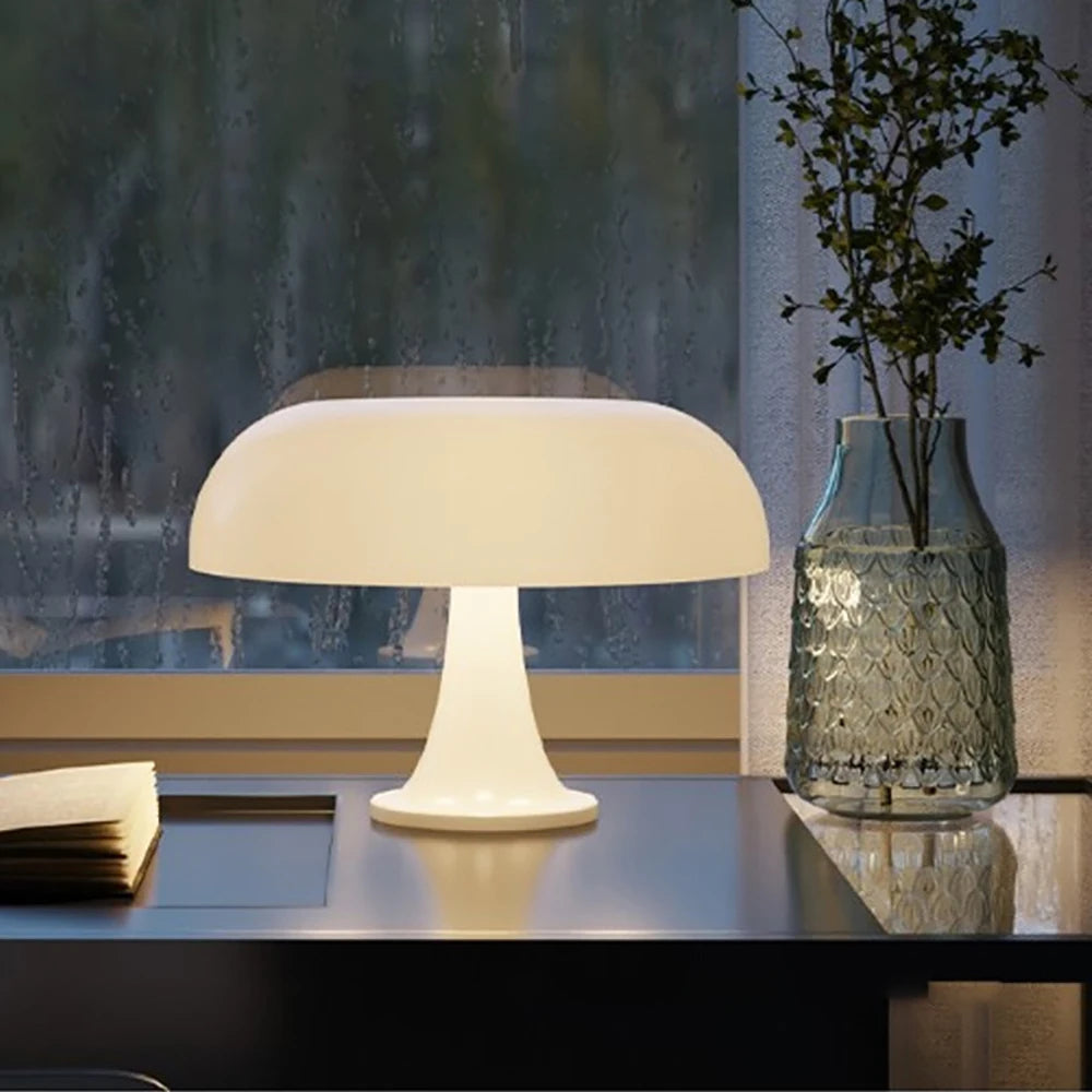 Clássico Cogumelo Abajur, Modern Bauhaus Art Abajur, Quarto Abajur Lamp, Designer Dinamarquês Laranja Candeeiro De Mesa Decorativo