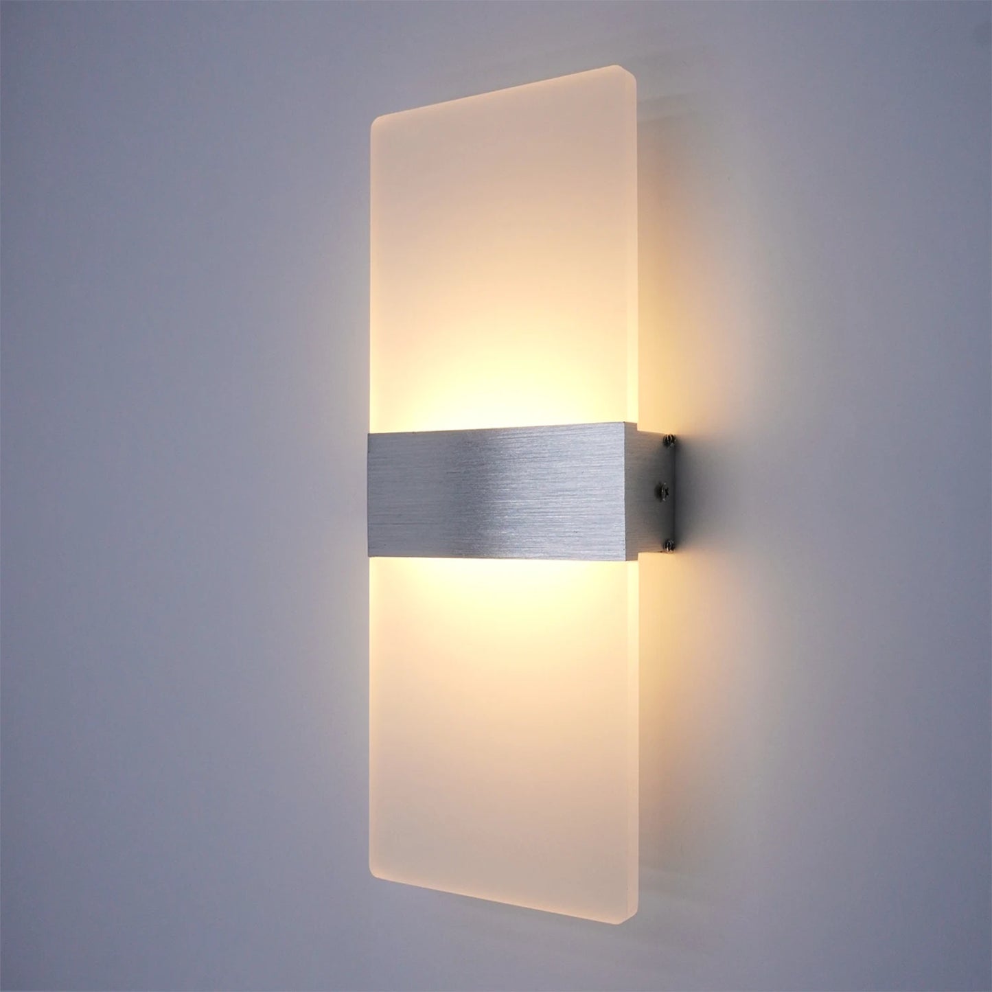 Lâmpada de parede minimalista moderna, luz de parede LED interna, fio rígido acrílico de alumínio, arandelas de escada de corredor de sala de estar de quarto