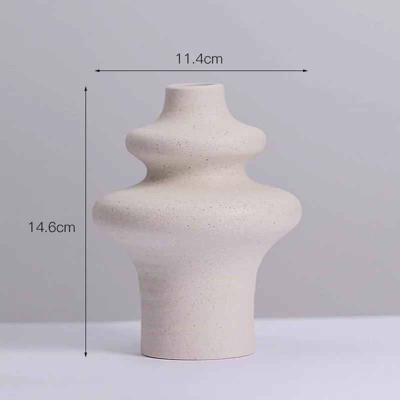 Ins estilo cerâmica vaso branco decoração vaso espiral moderna decoração para casa vaso de flores decoração casa sala estar