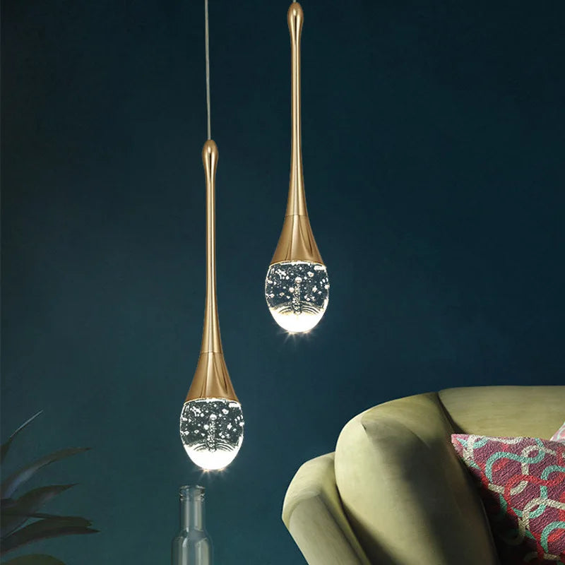 Bolha moderna luzes pingente de cristal lâmpada pendurada interior para sala jantar quarto loja bar café gota luminária decoração para casa