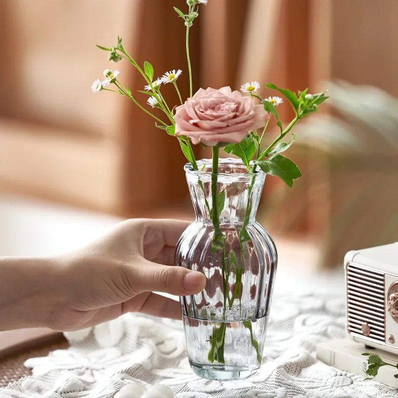 Vaso de vidro esculpido feito à mão - plantador hidropônico para decoração gótica de casa/escritório, mini presente para amantes de plantas