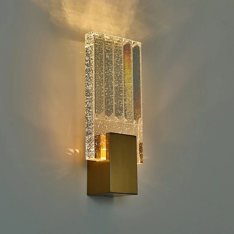 Bolha de cristal lâmpadas parede moderna iluminação led ouro arandelas parede interior sala estar fundo tv quarto corredor decoração casa lustre