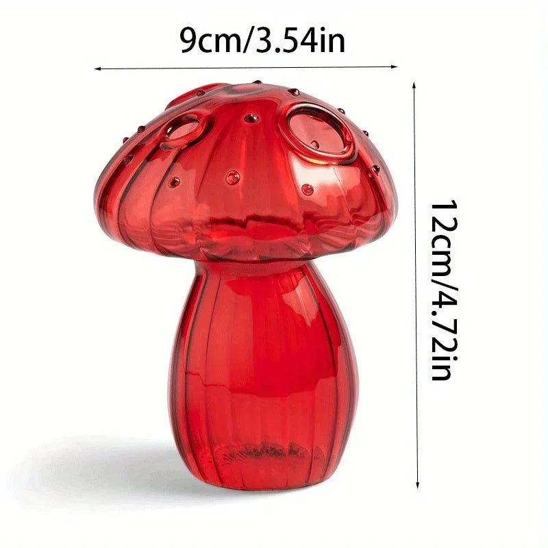 Vaso de cogumelo colorido de vidro, estilo nórdico, decoração de casa, planta hidropônica, arranjo de flores, ornamento, decoração de mesa