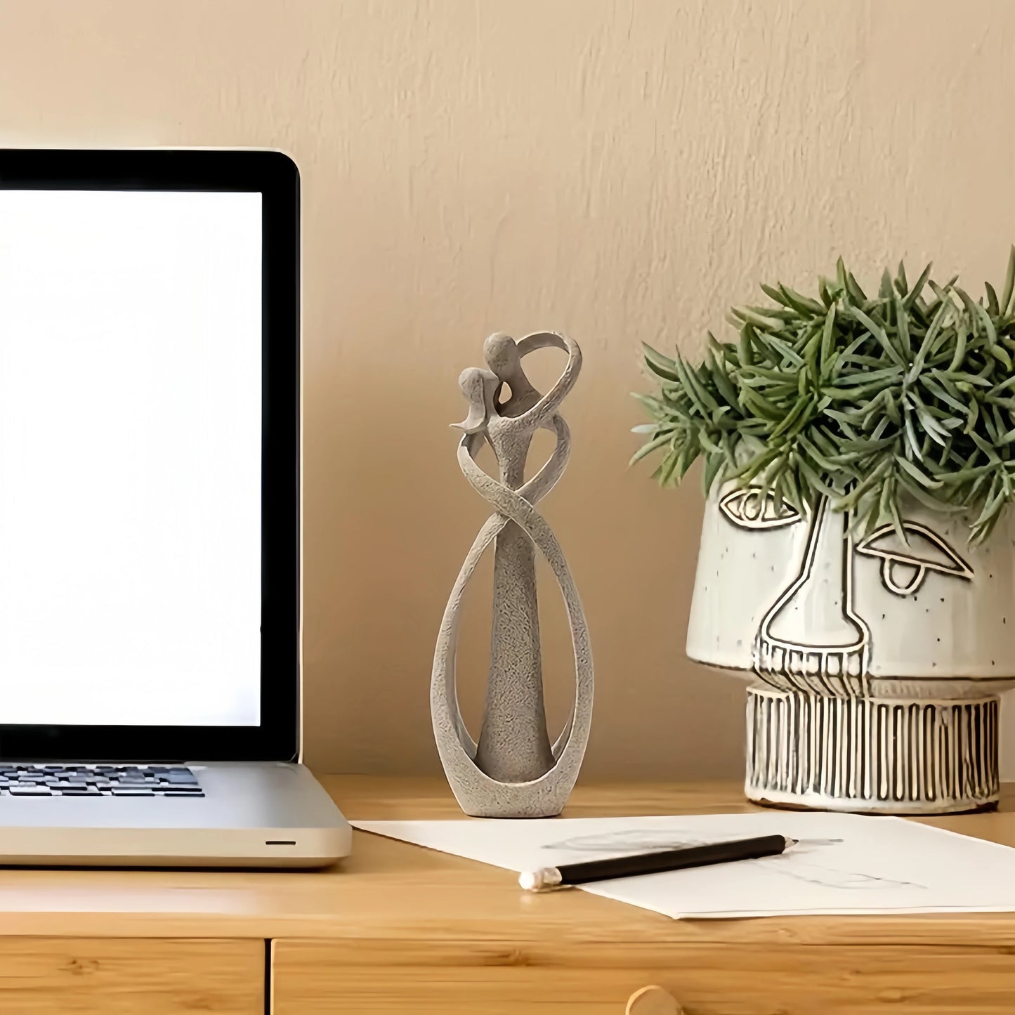 1pc, beijando casal estátua escultura abstrata estátua de resina decoração para casa moderna escritório desktop prateleira estante decoração