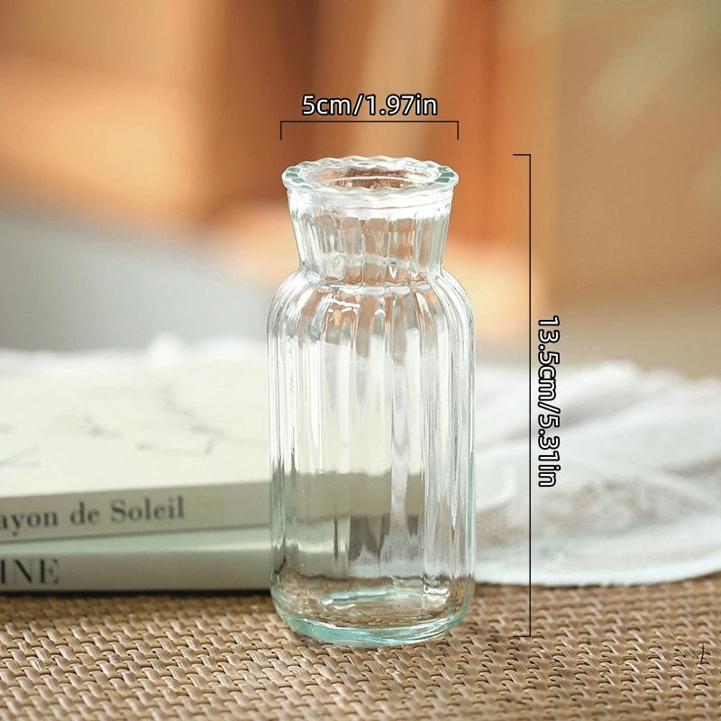 Vaso de vidro esculpido feito à mão - plantador hidropônico para decoração gótica de casa/escritório, mini presente para amantes de plantas