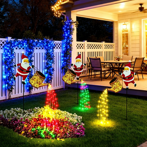 Luzes Solares de Natal: Papai Noel com Chaleira Mágica | foto 1 | decoração e acessórios para casa