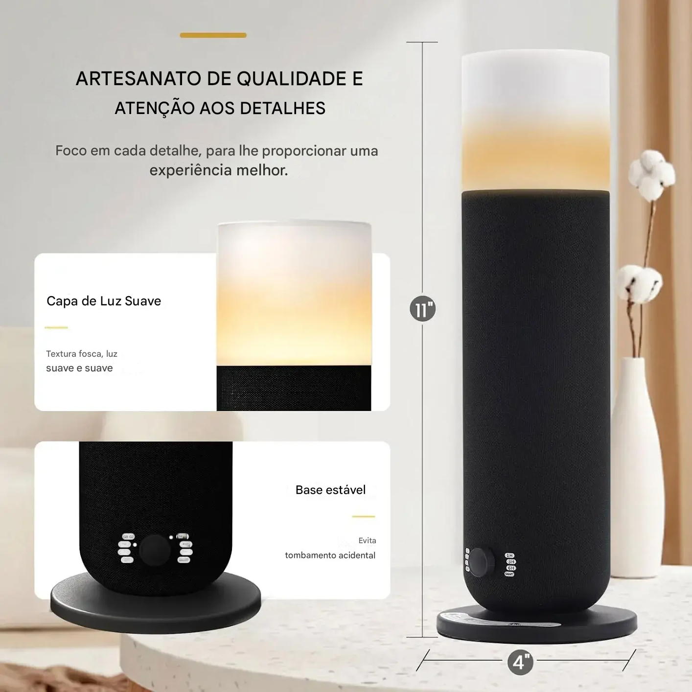 Difusor de Aromas com Iluminação Ambiente