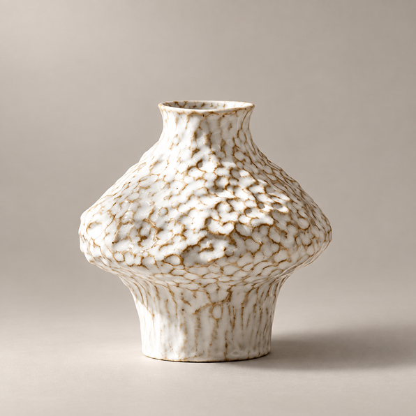 Vaso Cerâmico com Flores Secas