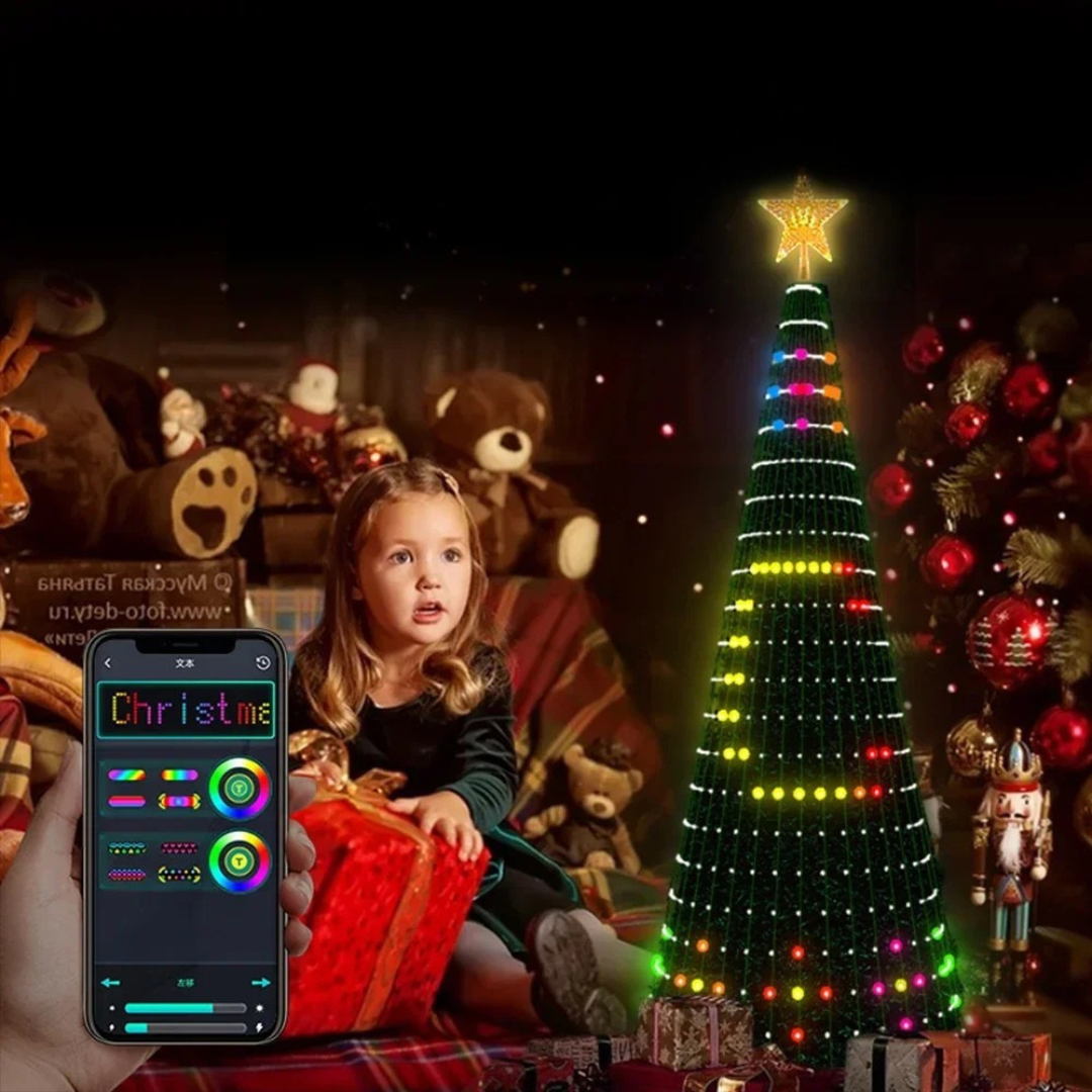 Árvore de Natal Inteligente com Luzes RGB e Sincronização Musical