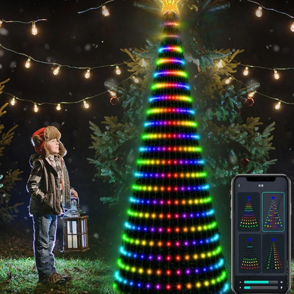 Árvore de Natal Inteligente com Luzes RGB e Sincronização Musical