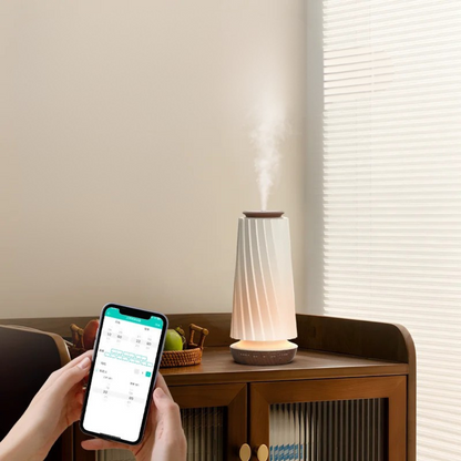 Difusor Inteligente com Luz Ambiente e Aromaterapia Bluetooth