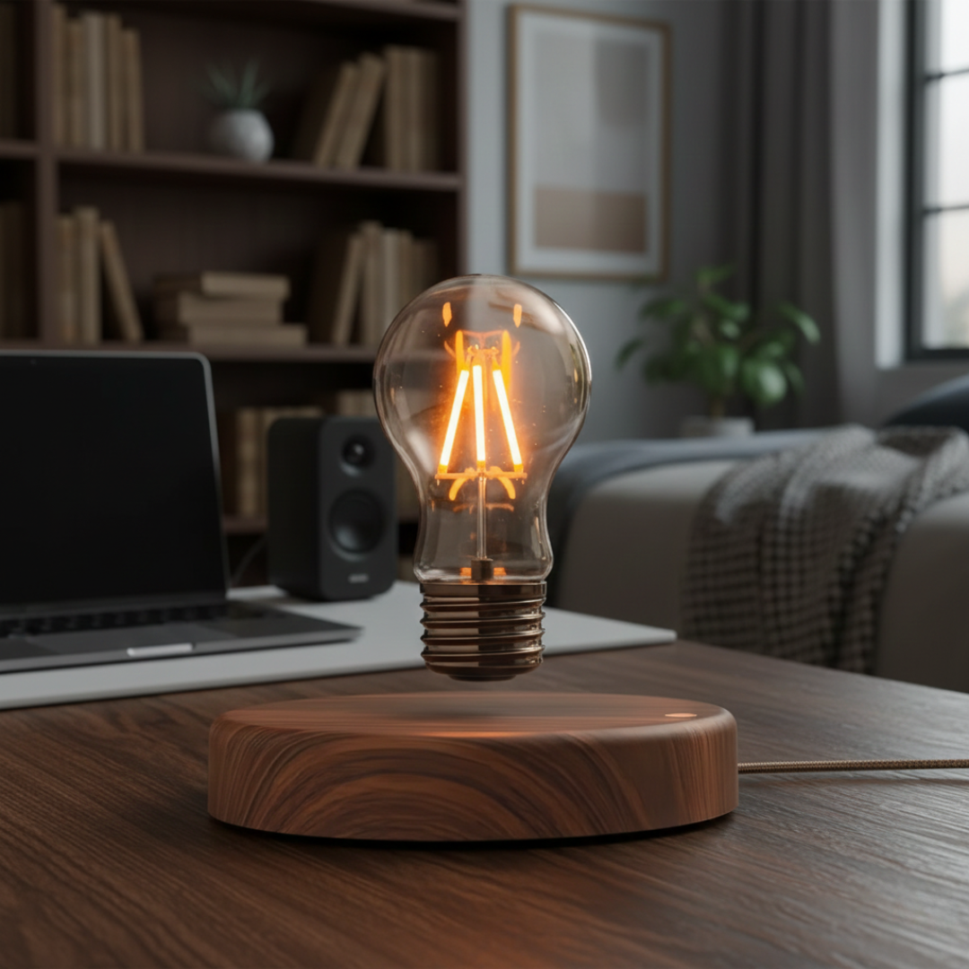 Lâmpada Flutuante de Levitação Magnética LED