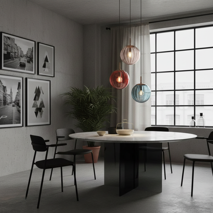 Luminária Nordic de Vidro | Design Elegante em 4 Cores