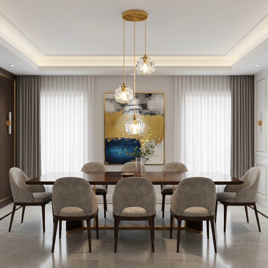 Luminária de Cristal Luxuosa | Design Nórdico Moderno