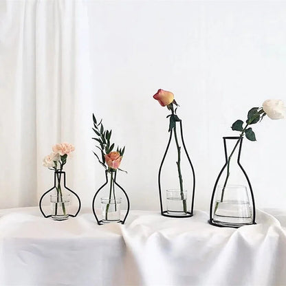 Linha De Ferro Retro Tabela Flores Vaso, Suporte De Planta De Metal, Estilos Nórdicos, Vaso De Flores, Decorações De Jardim Em Casa, Pote De Casamento Ornamento