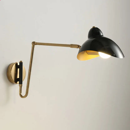 Luminária de parede pendente com hastes articuladas, de estilo industrial, flexível, para quarto