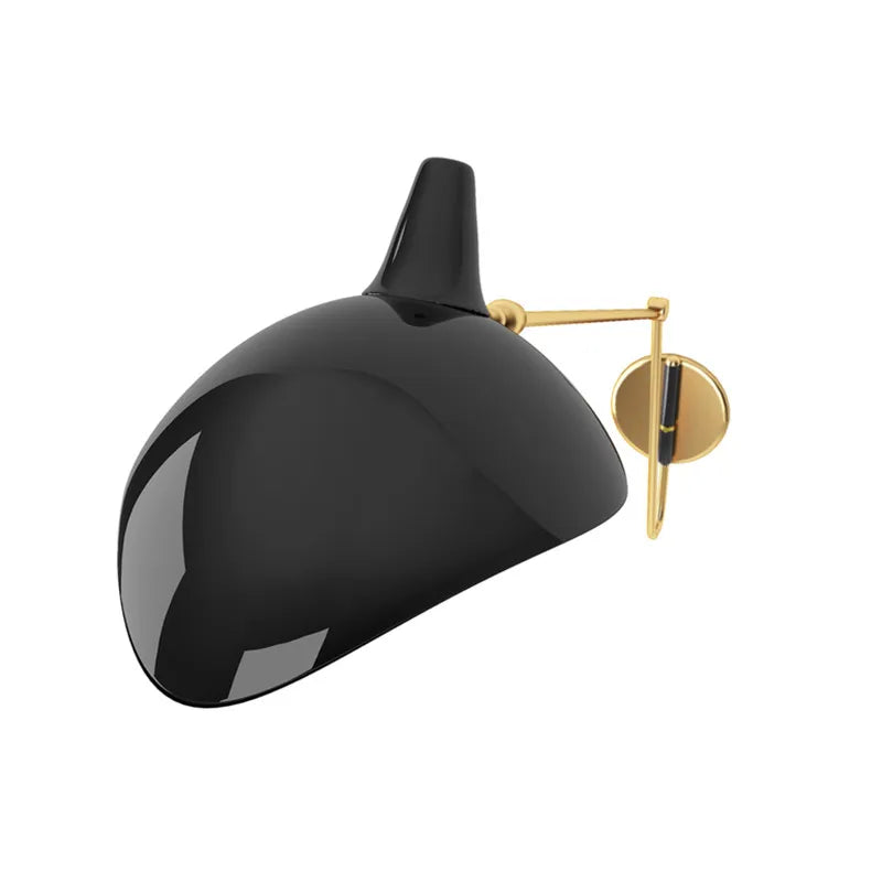 Luminária de parede pendente com hastes articuladas, de estilo industrial, flexível, para quarto