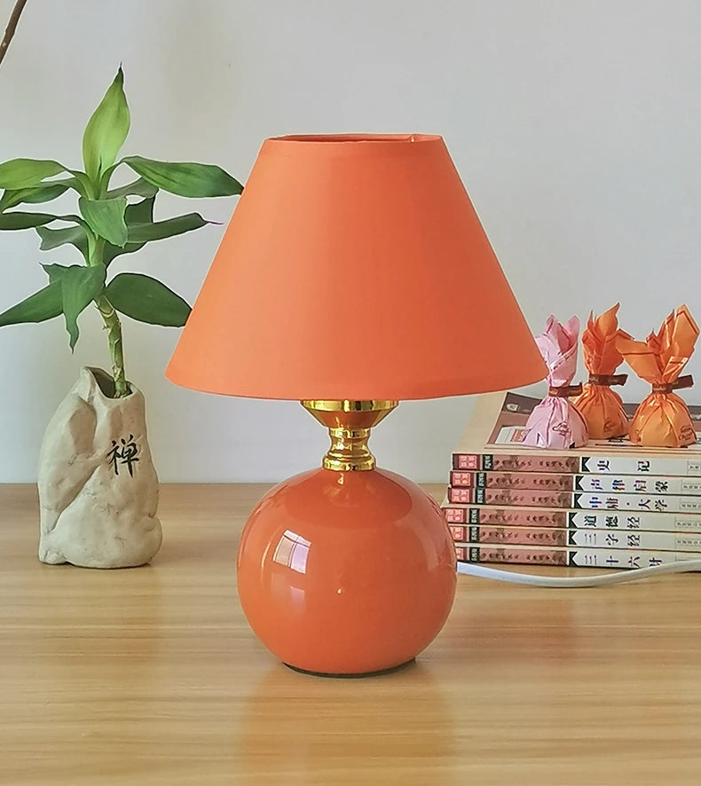 Miniatura Candeeiro De Mesa De Cerâmica, Elegante e Elegante Quarto Abajur, Cafe Bar Counter, Tabletop Atmosfera Lâmpada