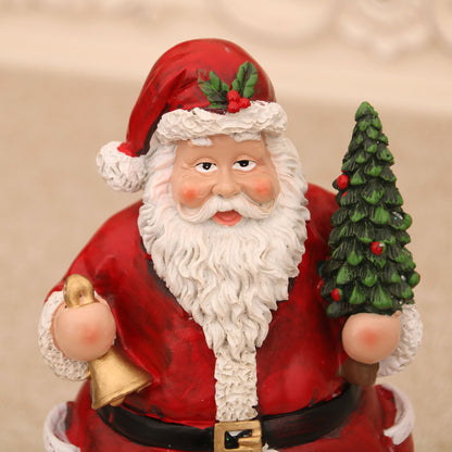 Estatueta de cabine de natal caixa musical luz enfeites de natal decorações caixa de música