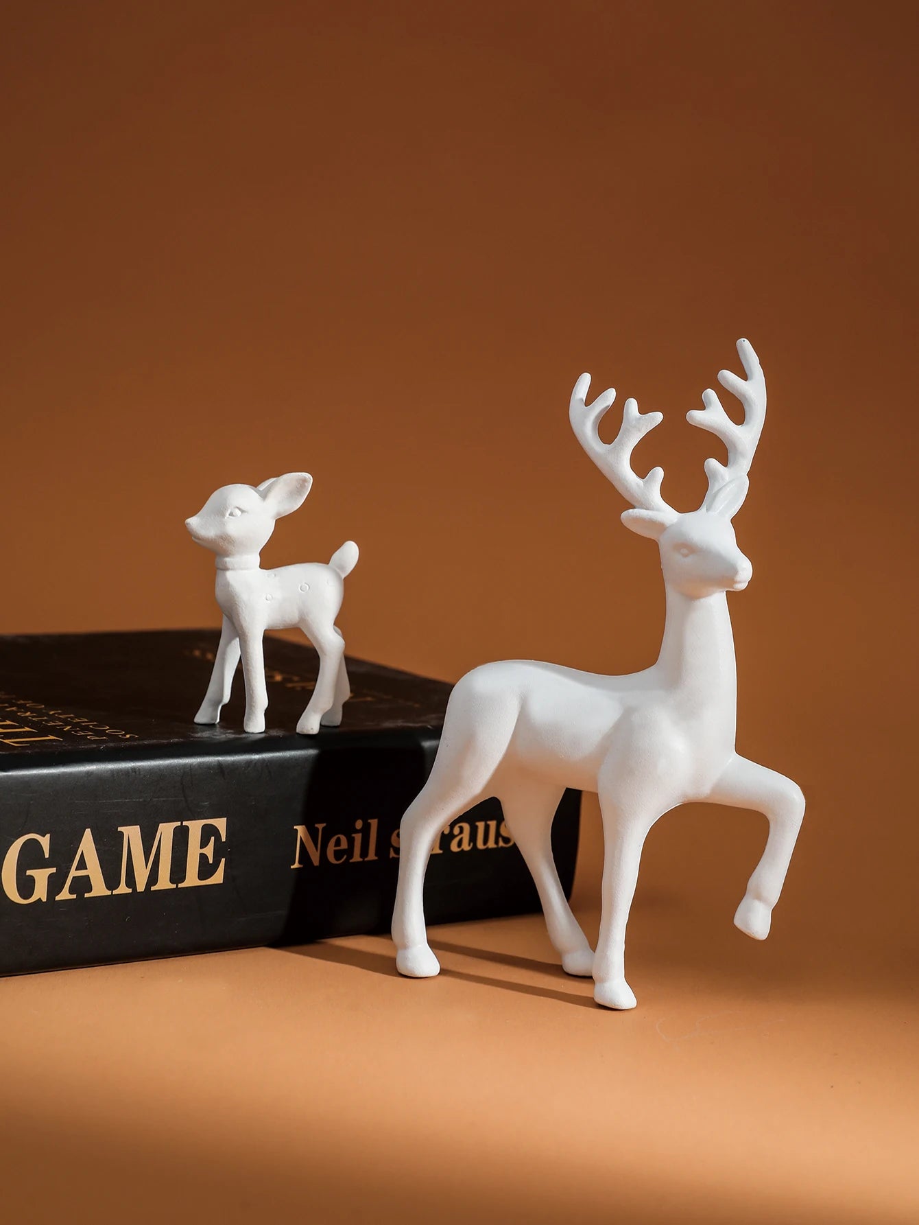 2 peças, decoração do quarto mãe veado bonito crianças decoração do quarto esculturas kawaii esculturas natal decoração para casa estatuetas fawn