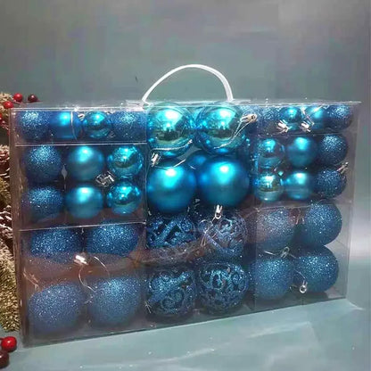 Conjunto de bolas de natal de plástico da moda, 100 peças, 18 cores, 8cm, bolas de árvore de natal suspensas, vitrine de enfeites de natal