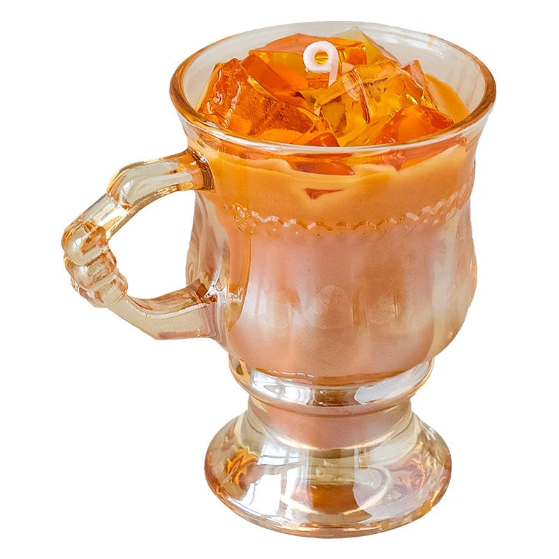 Criatividade latte café vela perfumada aromath cera de soja velas casamento aniversário festa casa jantar decoração lembranças