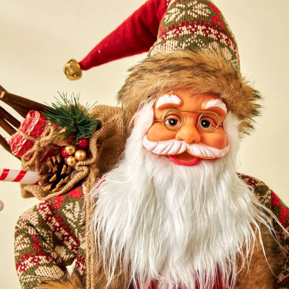 60cm grande papai noel feliz natal decorações para casa feliz ano novo 2023 tecido tricô roupas boneca decoração da janela